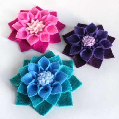 Beautiful Decorative Customized Shapes Felt Flowers